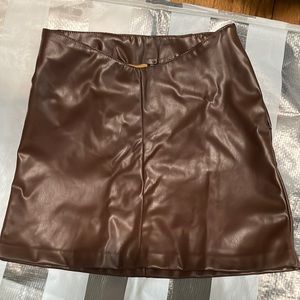 H&M leather mini skirt